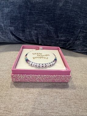'Be Here Now' Little Words Project bracelet with gift box